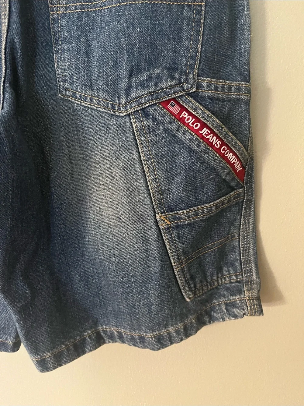 Polo Jeans Company Carpenter Denim baggy Shorts - Blue Boy 12